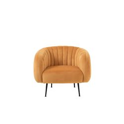 Sillón Vintage Terciopelo Ocre 83x79x68 cm