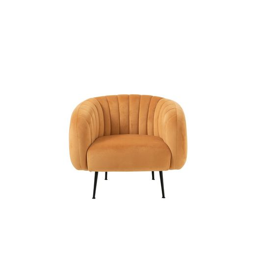 Sillón Vintage Terciopelo Ocre 83x79x68 cm