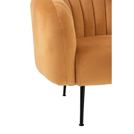 Sillón Vintage Terciopelo Ocre 83x79x68 cm