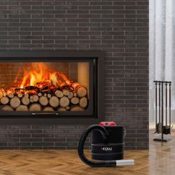Red steel ash vacuum cleaner, 30 x 30 x 33.5 cm | Trajan