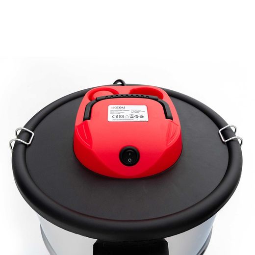 Red steel ash vacuum cleaner, 30 x 30 x 33.5 cm | Trajan