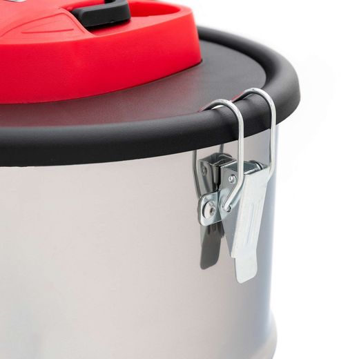 Red steel ash vacuum cleaner, 30 x 30 x 33.5 cm | Trajan