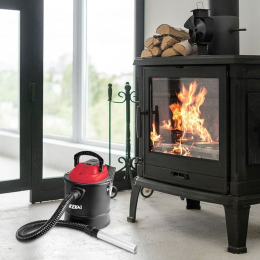 Souffleur et aspirateur à cendres sans fil en métal jaune, 31 x 27 x 27 cm | Gratien