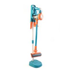 Aspirador de brinquedo em polietileno azul e laranja, 17 x 15 x 77 cm | Aspirador de pó