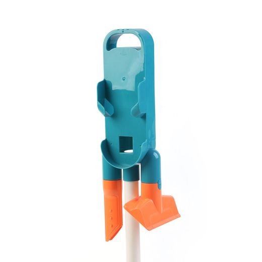 Aspirador de brinquedo em polietileno azul e laranja, 17 x 15 x 77 cm | Aspirador de pó