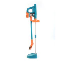 Aspirador de brinquedo em polietileno azul e laranja, 17 x 15 x 77 cm | Aspirador de pó