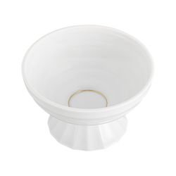 Sucrier en porcelaine blanc et doré, 14 x 14 x 12,5 cm | 200 ans