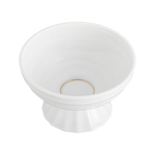 Sucrier en porcelaine blanc et doré, 14 x 14 x 12,5 cm | 200 ans