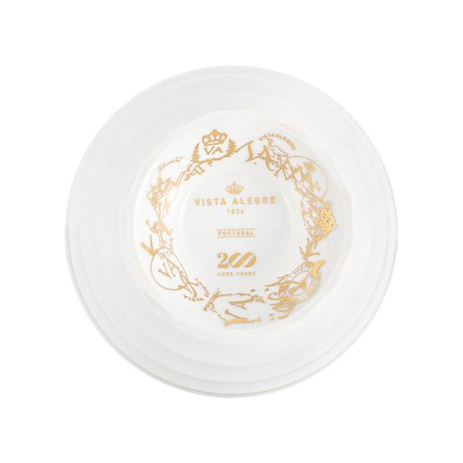 Sucrier en porcelaine blanc et doré, 14 x 14 x 12,5 cm | 200 ans