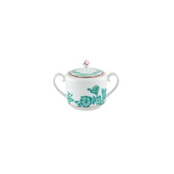 Multicolored porcelain sugar bowl, 14.4 x 14.4 x 8 cm | Lotus