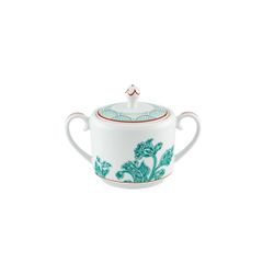 Multicolored porcelain sugar bowl, 14.4 x 14.4 x 8 cm | Lotus