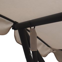 Chillvert Dominique 2-3 Seats Garden Rocker Convertible Bed Anthracite Gray 120x230x164 cm