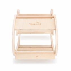 Rocker σε στυλ Montessori από ξύλο φυσικού χρώματος, 80x45x42 cm | κυματιστά