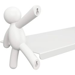 Estante blanco de pared, 46x14x15 cm | Buddy