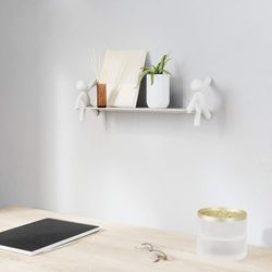 Estante blanco de pared, 46x14x15 cm | Buddy
