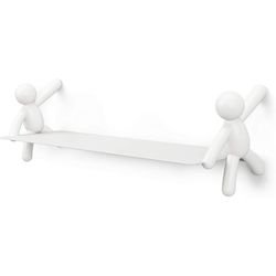 Estante blanco de pared, 46x14x15 cm | Buddy