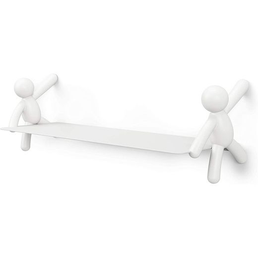 Estante blanco de pared, 46x14x15 cm | Buddy