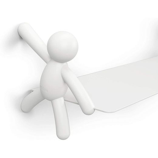 Estante blanco de pared, 46x14x15 cm | Buddy