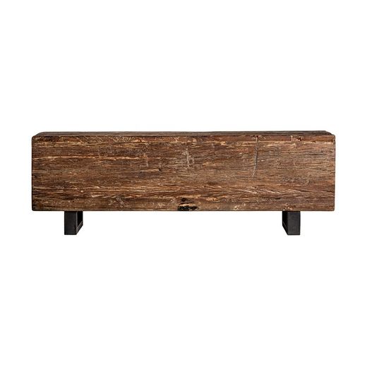 Ławka BADAI z naturalnego drewna mango, 120x30x40 cm.