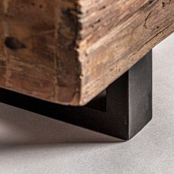 Ławka BADAI z naturalnego drewna mango, 120x30x40 cm.