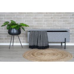 Bank met stoffen opbergruimte in grijs, 95 x 36,5 x 43 cm | WatfordBewerken