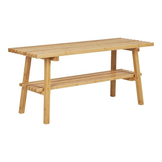 Bamboo bench in natural, 70 x 28 x 45 cm | Ember