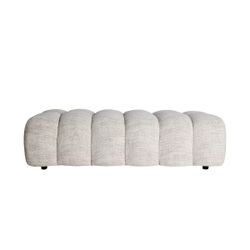 Banco de cama de tejido en beige, 159 x 67 x 46 cm | Sedrun
