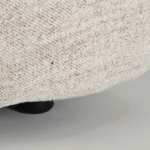 Banco de cama de tejido en beige, 159 x 67 x 46 cm | Sedrun