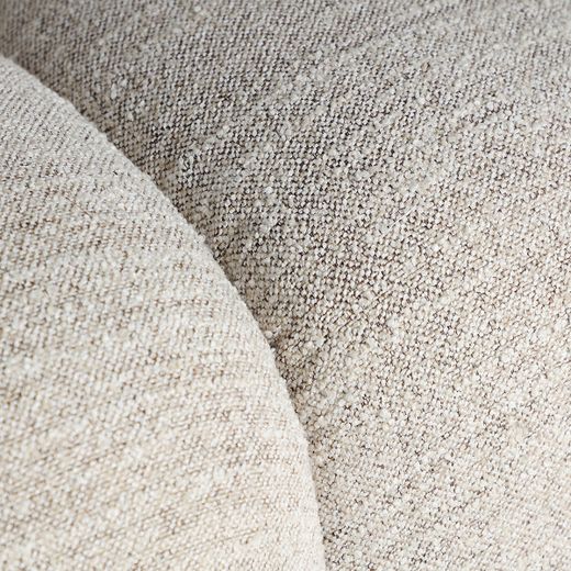 Banco de cama de tejido en beige, 159 x 67 x 46 cm | Sedrun