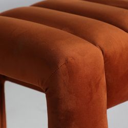 Banco de cama de terciopelo en ámbar, 127 x 43 x 43 cm | Halle