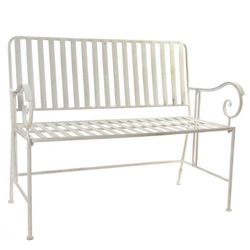 Grijze smeedijzeren bank, 110x50x94cm