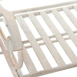 Grijze smeedijzeren bank, 110x50x94cm