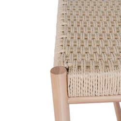 Banc en bois de peuplier naturel, 80 x 35 x 45 cm | Abano
