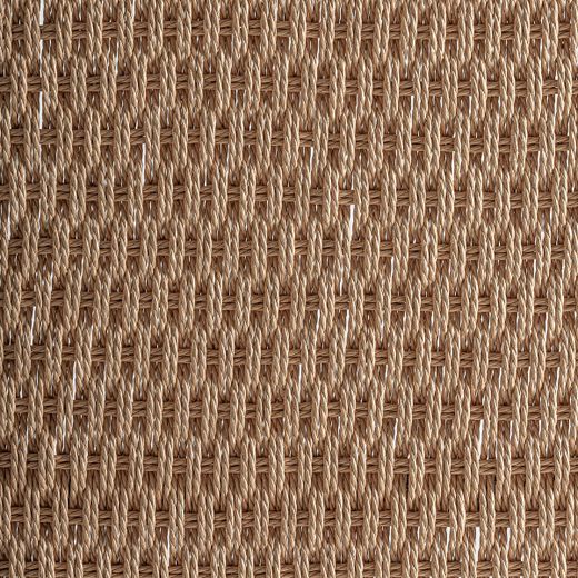 Banco de madera de haya y fibra natural en marrón, 120 x 45 x 45 cm | Flaeh