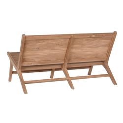 Ławka z drewna tekowego w kolorze naturalnym, 120 x 81 x 67 cm | Strona morska
