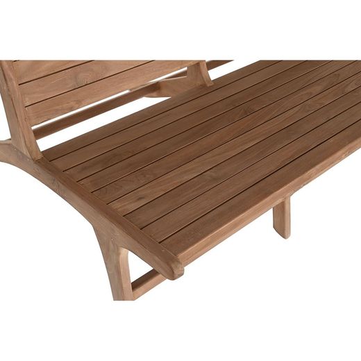 Ławka z drewna tekowego w kolorze naturalnym, 120 x 81 x 67 cm | Strona morska