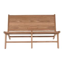 Ławka z drewna tekowego w kolorze naturalnym, 120 x 81 x 67 cm | Strona morska