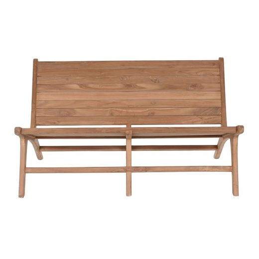 Ławka z drewna tekowego w kolorze naturalnym, 120 x 81 x 67 cm | Strona morska