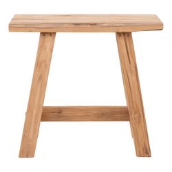 Natural teak wood bench, 50 x 25 x 45 cm | Barcelona