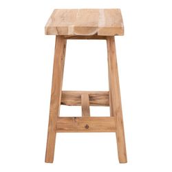 Natural teak wood bench, 50 x 25 x 45 cm | Barcelona