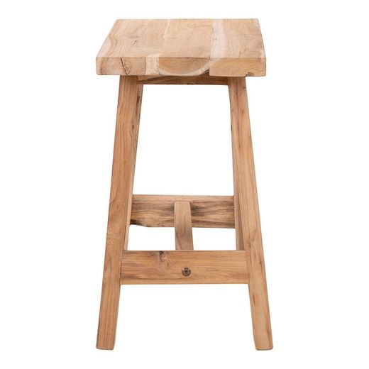 Natural teak wood bench, 50 x 25 x 45 cm | Barcelona