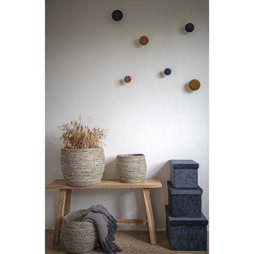 Natural teak wood bench, 90 x 25 x 45 cm | Barcelona