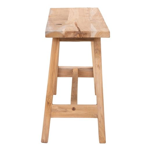 Natural teak wood bench, 90 x 25 x 45 cm | Barcelona