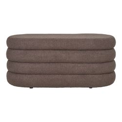 Banc en tissu bouclé marron, 103 x 45 x 44 cm | Datford
