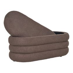 Banc en tissu bouclé marron, 103 x 45 x 44 cm | Datford