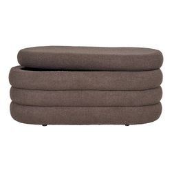 Banc en tissu bouclé marron, 103 x 45 x 44 cm | Datford