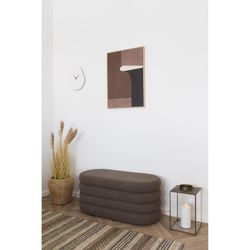 Banc en tissu bouclé marron, 103 x 45 x 44 cm | Datford