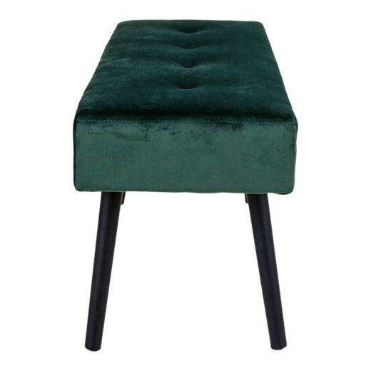 Banc en velours vert et noir, 100 x 35 x 44 cm | Skiby