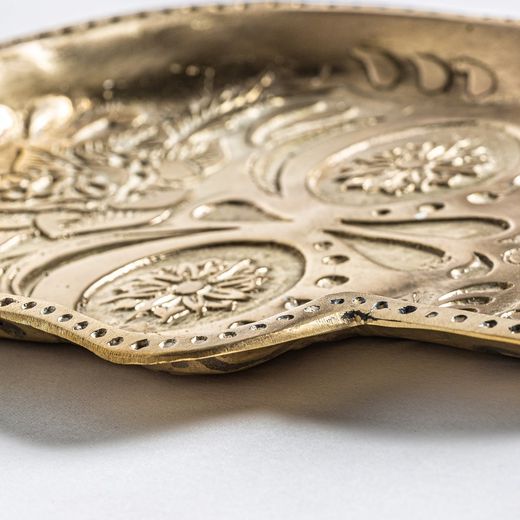 Gilt Bronze Skull Tray, 24x2x33cm
