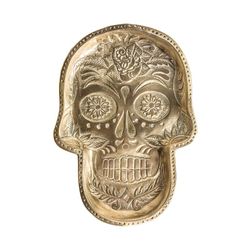 Gilt Bronze Skull Tray, 24x2x33cm